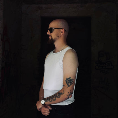 Bulletproof Concealable Expanded T-shirt - White - Shield Defence Solution
